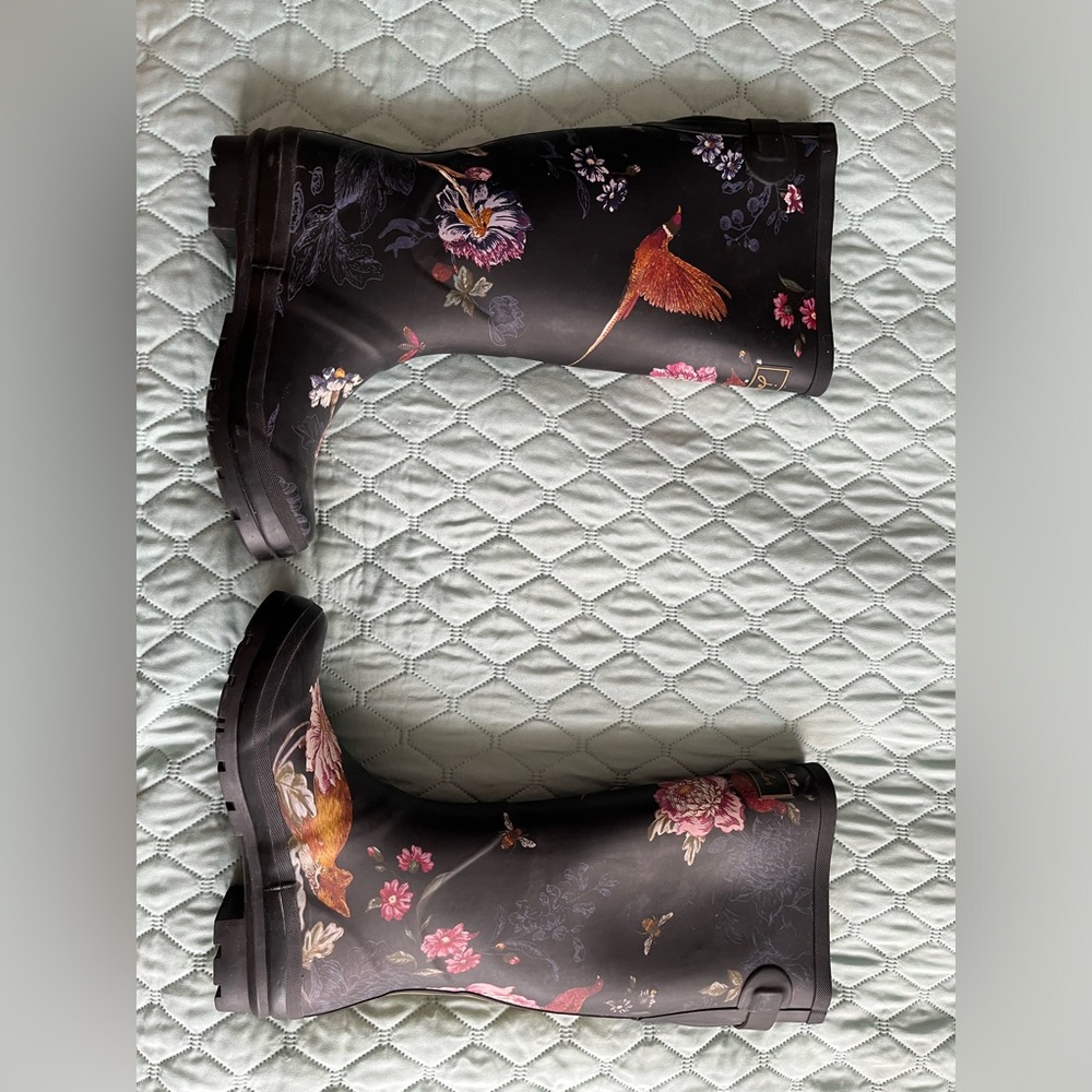 Joules Tall Rain Boots sz UK 40  US 9